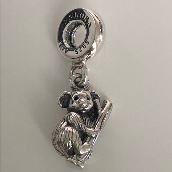 Pandora Rare Dangle Koala Bear Charm Sterling Silver in EUC - Picture 2 of 4